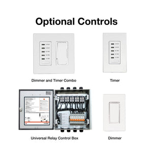 optional dimmer, timer and control box