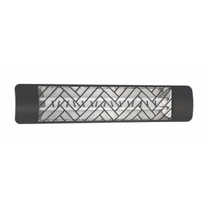 Eurofase 4000W Black Infrared Electric Heater with chevron decor plate