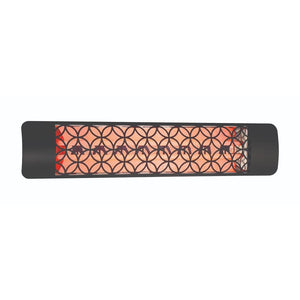 Eurofase 4000W Black Infrared Electric Heater with clover decor plate