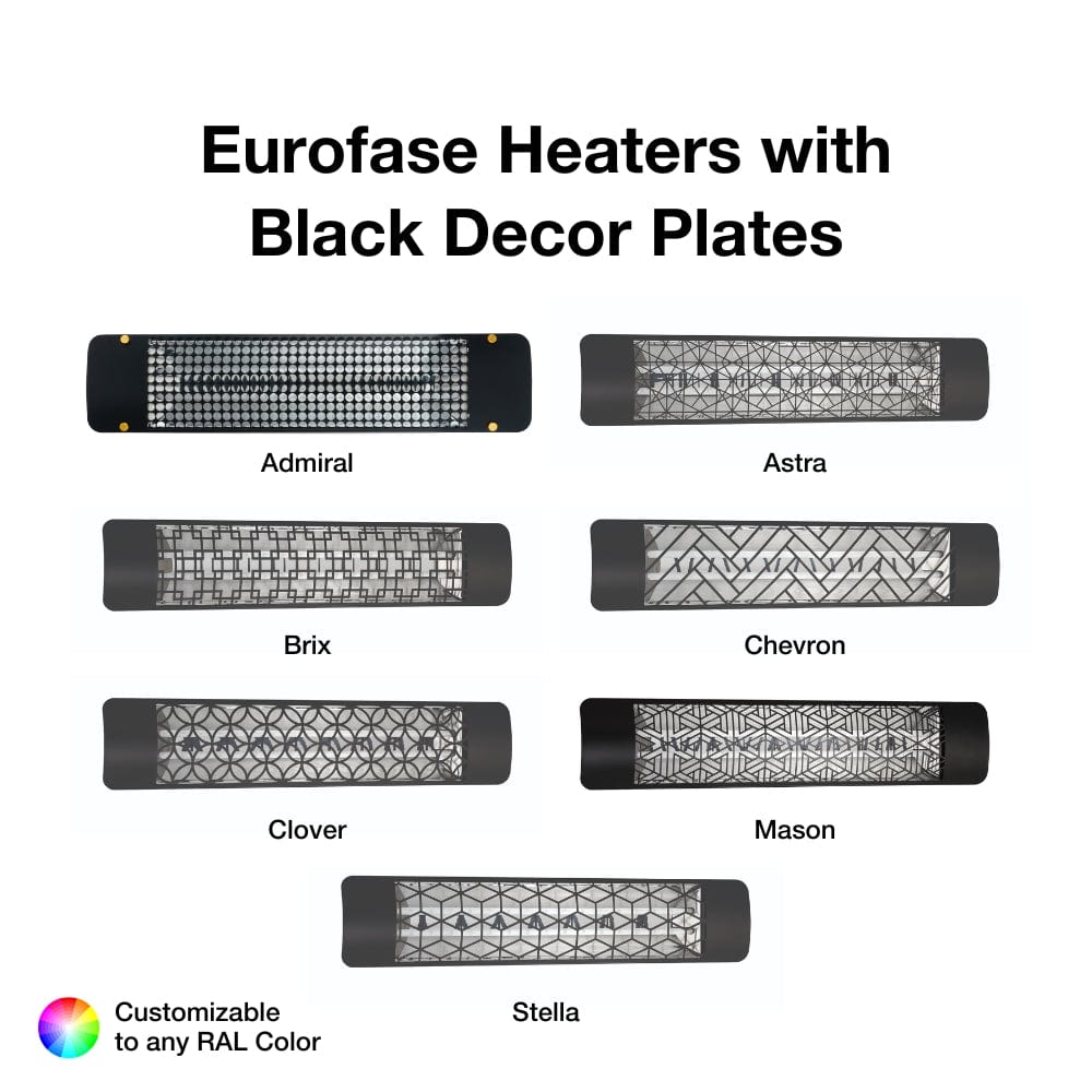 Black decor plates