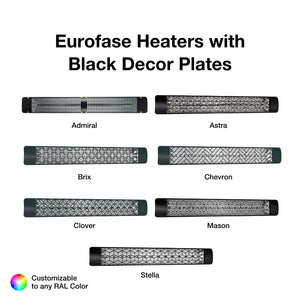 black decor plates for 61-inch eurofase heaters