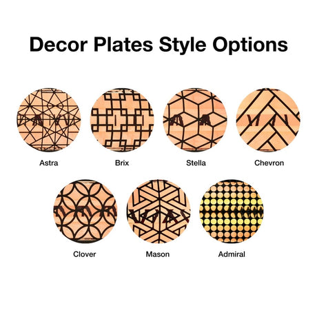 decor plates style options - side view