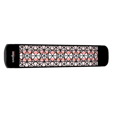 Innova astra decor plate in black for 39-inch electric heater - front view