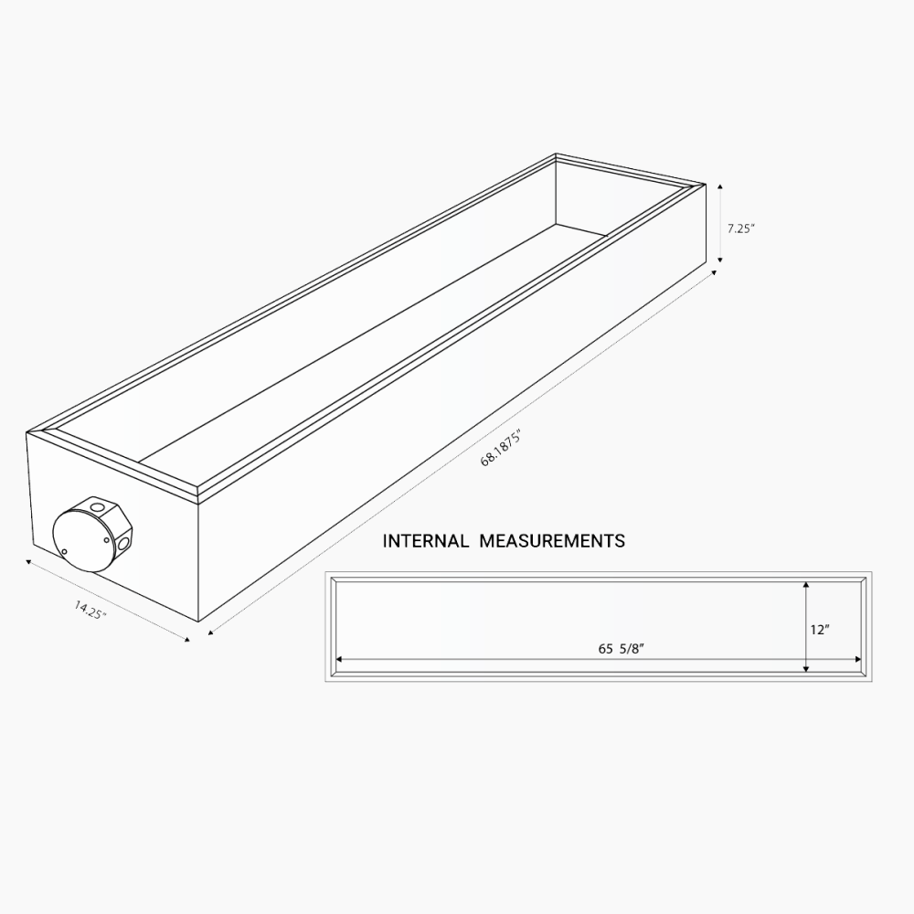 Eurofase Fire-Rated Box Kit for 61-Inch Electric Heater Specs