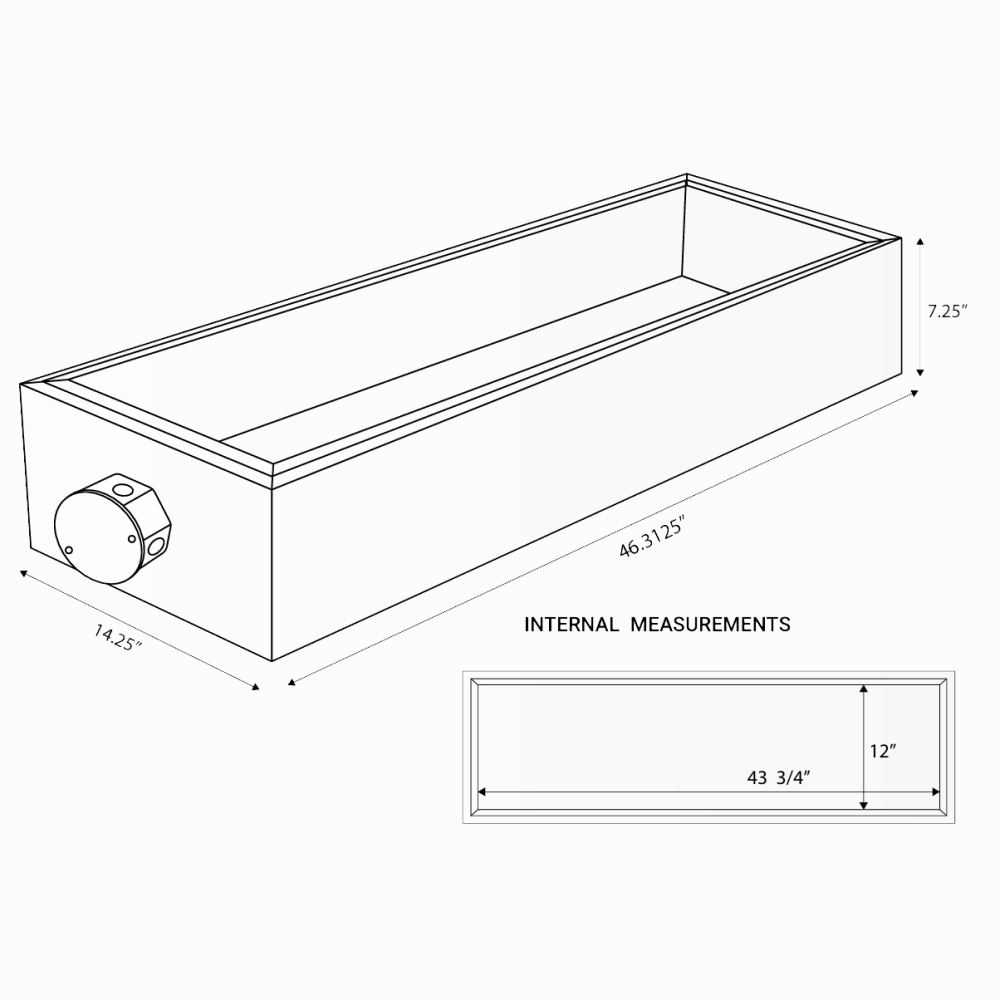 Eurofase Fire-Rated Box Kit for 39-Inch Electric Heater Specs