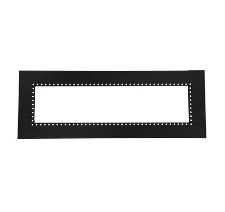 black flush mount kit - front view