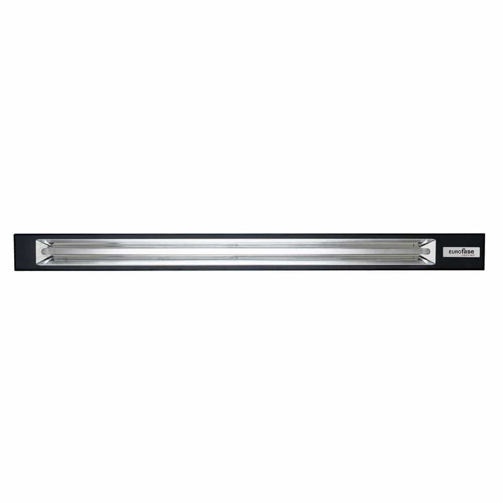 eurofase low profile 4000w 64-inch black electric patio heater turned off