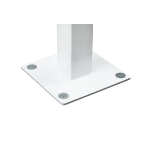 white pole mount base