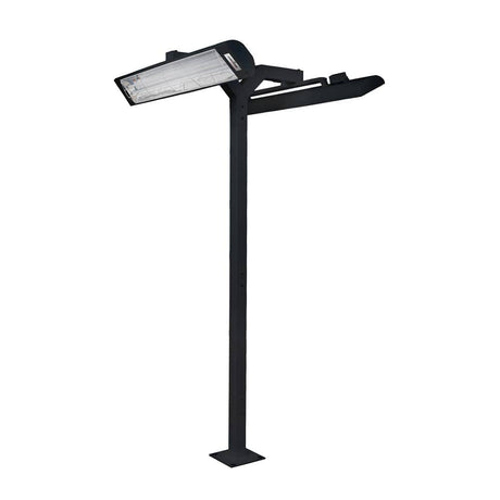 black double pole mount for innova electric heater - front view