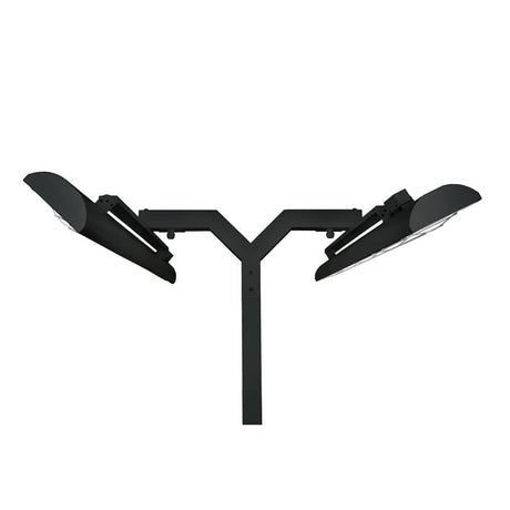 black double pole mount for innova electric heater - side view