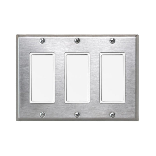 Innova 3 Simple ON/OFF Switch in Stainless Steel - detail view