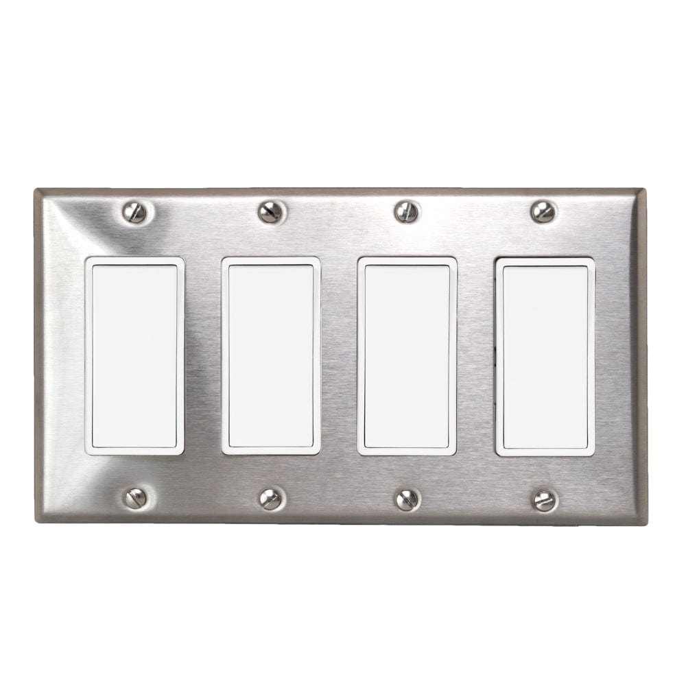 Innova 4 Simple ON/OFF Switch in Stainless Steel - lifestyle view
