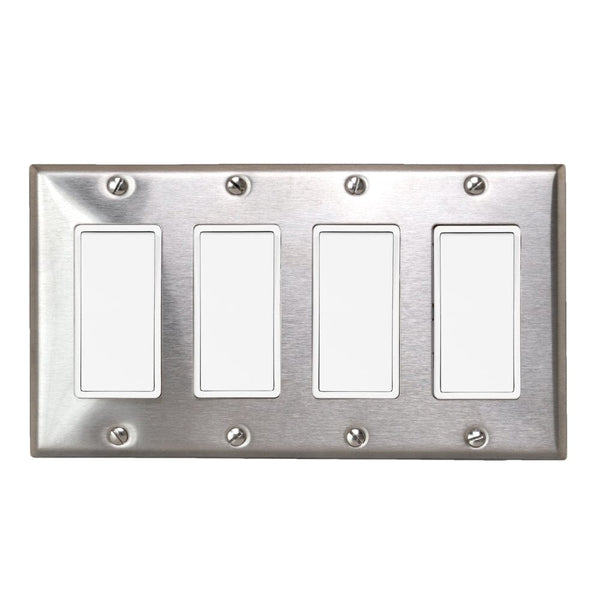 Innova 4 Simple ON/OFF Switch in Stainless Steel - lifestyle view