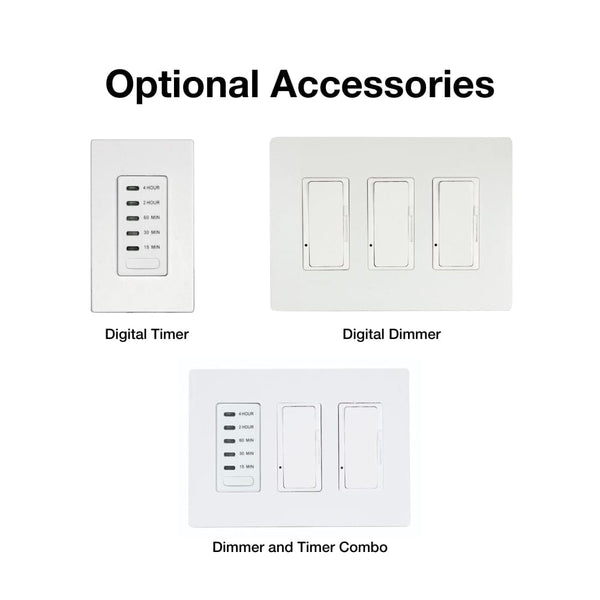 digital timer, digital dimmer and dimmer and timer combo - detail view