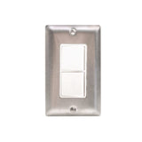 Innova Wall Plate Single Duplex Switch in Stainless Steel - lifestyle view