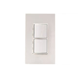 Innova Wall Plate Single Duplex Switch in White - detail view