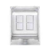 Innova Weatherproof Recessed Dual Switch in White - close-up view