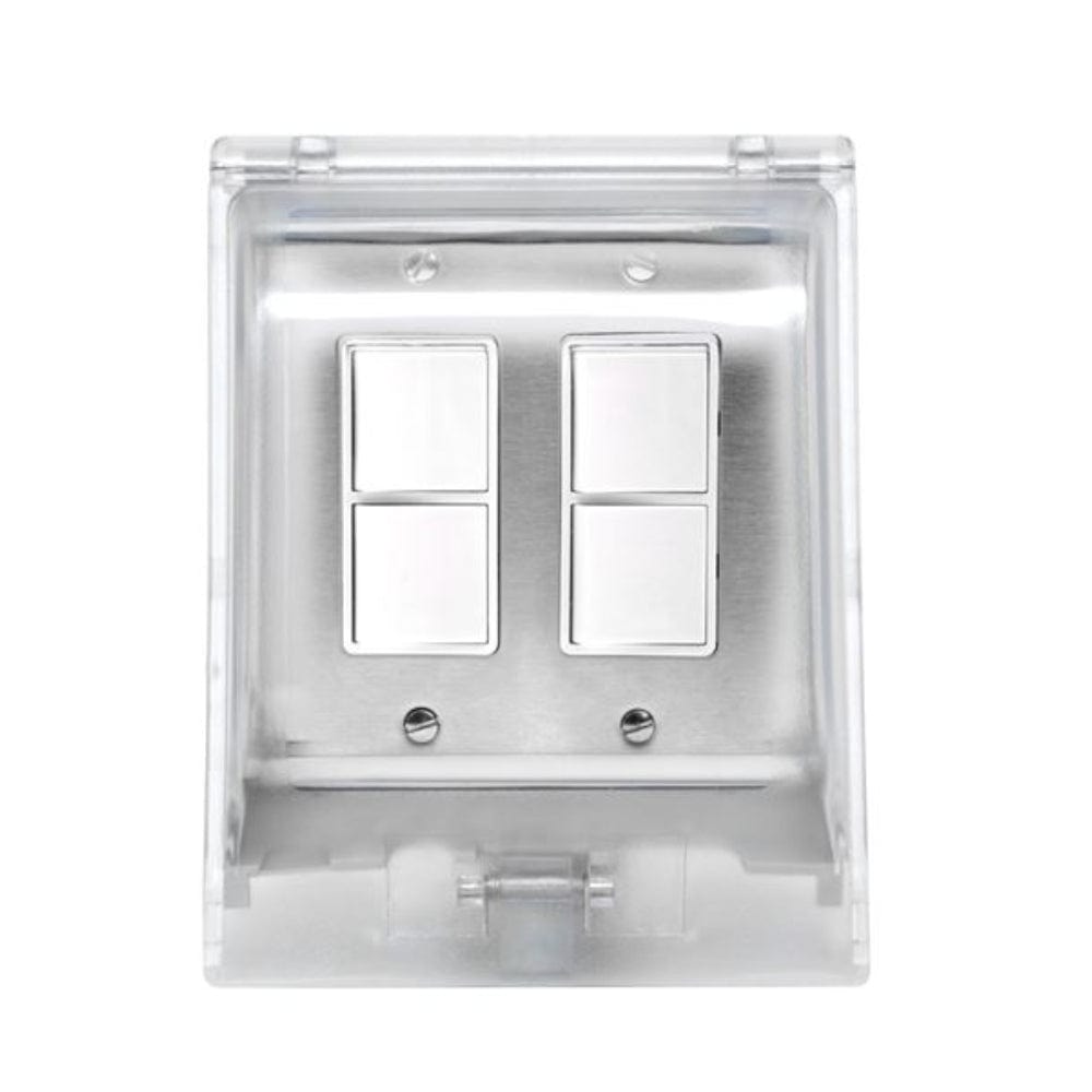 Innova Weatherproof Recessed Dual Switch in Stainless Steel - alternate view