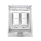 Innova Weatherproof Recessed Dual Switch in Stainless Steel - alternate view