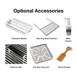 Fire Magic Aurora A660i 33-Inch Built-In Gas Grill optional accessories - angle view