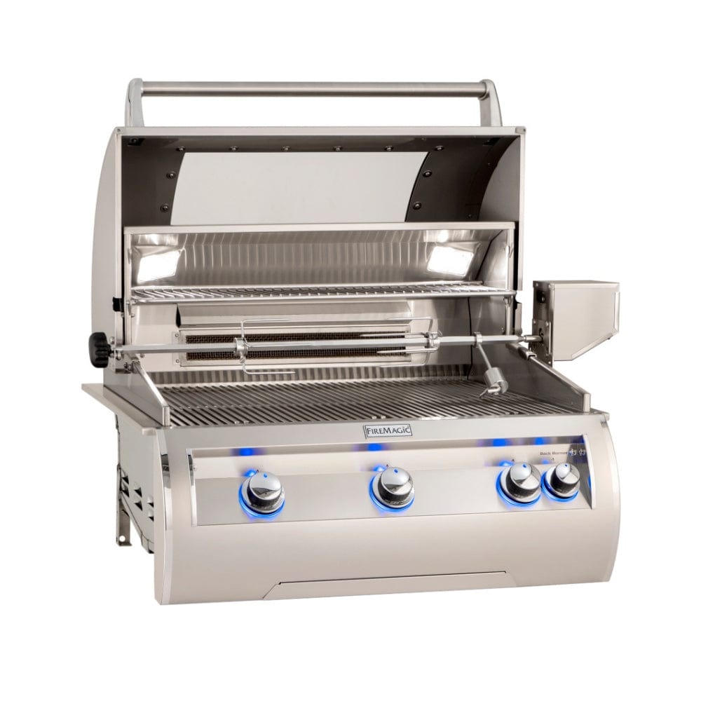 Fire Magic Echelon E660i 34-Inch Built-In Gas Grill - Hood Open