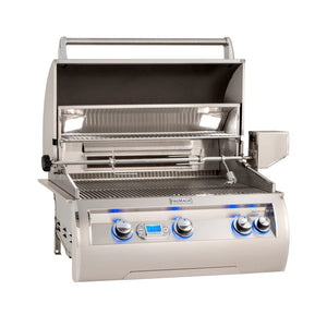 Fire Magic Echelon E660i 34-Inch Built-In Gas Grill with Digital Thermometer - hood open