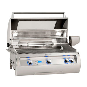 Fire Magic Echelon E790i Built-In Gas Grill with Digital Thermometer with hood open