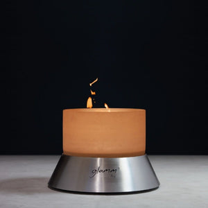 GlammFire Alba Free Standing Gas Fire Pit Standard with Flame and Glow