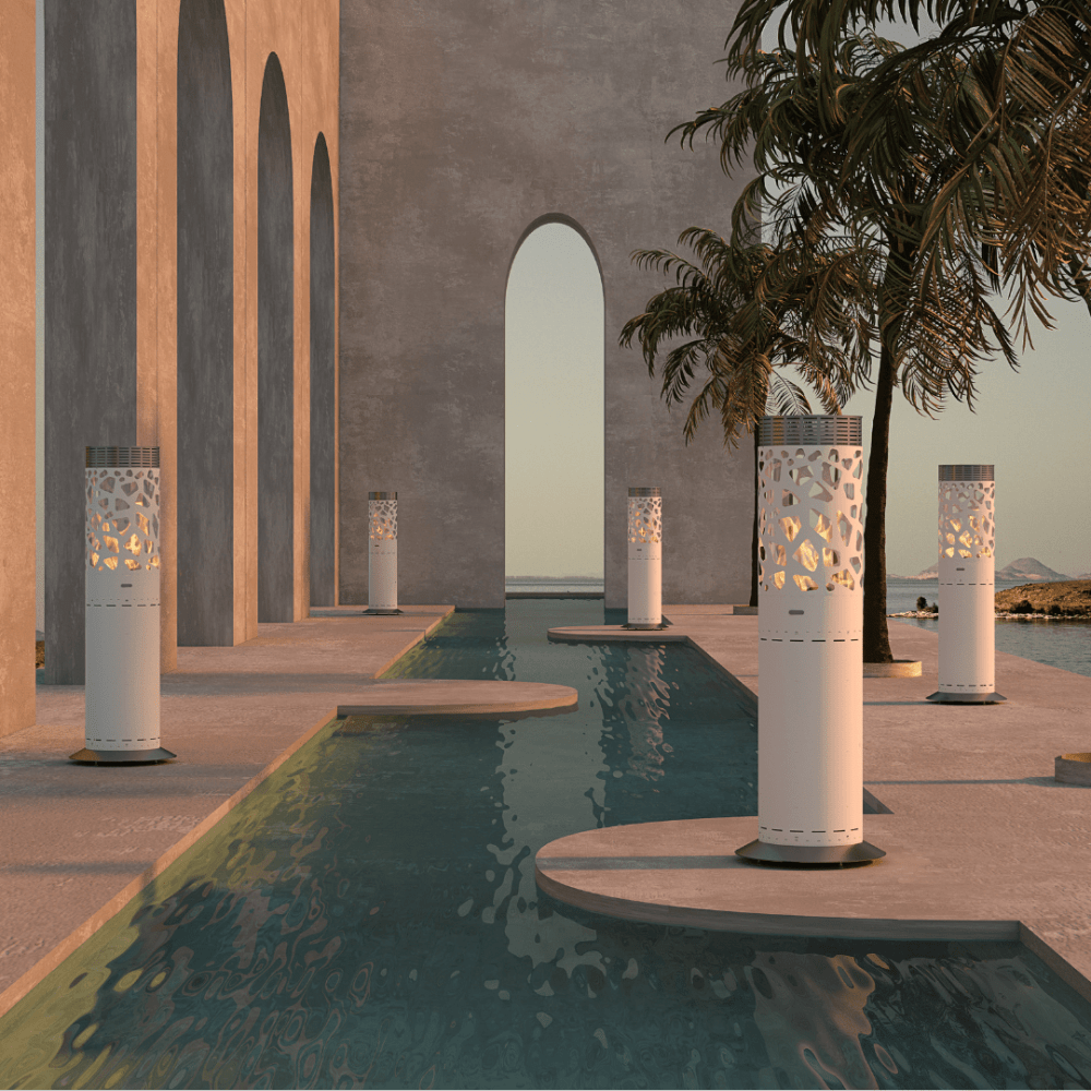 GlammFire Selene Tile Free Standing Gas Patio Heater