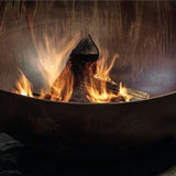 GlammFire Solace Wood Burning Fire Pit Zoomed In Fire