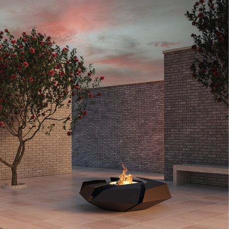 GlammFire Stravaganza Wood Burning Fire Pit Near Tree