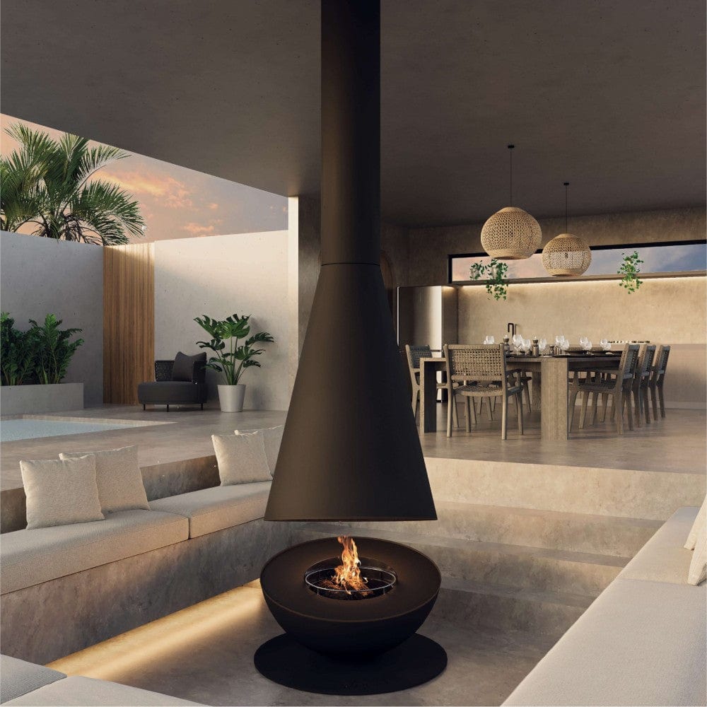 GlammFire Thales Firewood Wood Burning Fire Pit at Outdoor Space