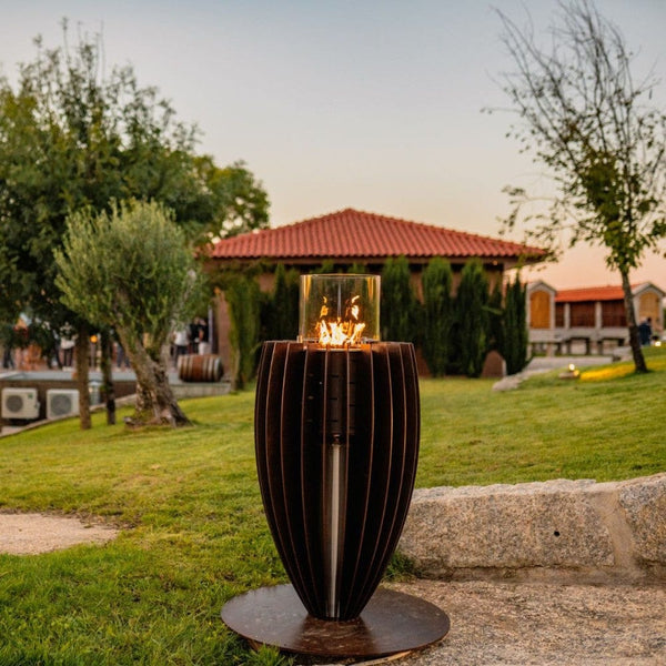 GlammFire Tuli Free Standing Gas Patio Heater at Outdoor