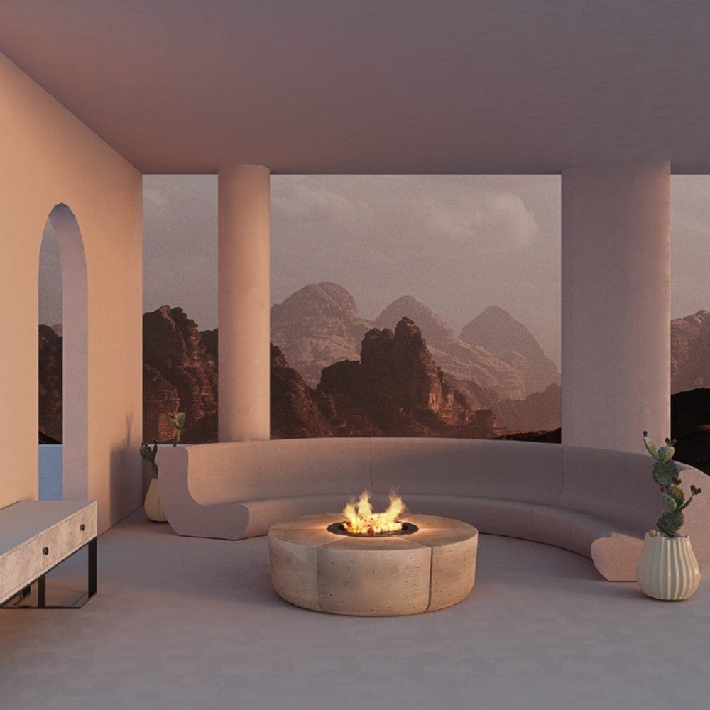 GlammFire Zarzuela Wood Burning Fire Pit at Outdoor Patio