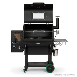 GMG Rotisserie Kit installed on Ledge Pellet Grill