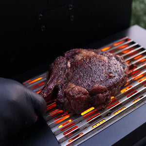 Green Mountain Grills Sideburn for Ledge/Peak Prime Pellet Grills cooking steak