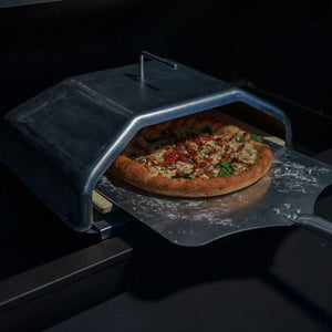 Green Mountain Grills Wood-Fired Pizza Oven with Cooked Pizza