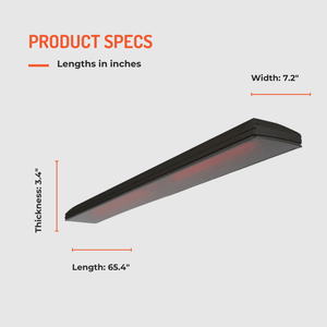 Heatscope vision patio heater dimensions