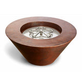 HPC 32-Inch Mesa Round Copper Gas Fire Bowl
