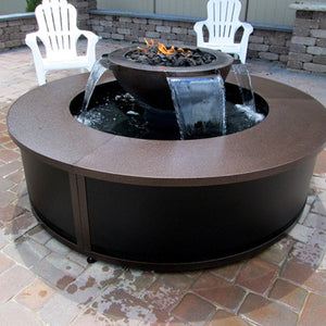 HPC Evolution 360 Copper Gas Fire and Water Bowl with a copper enclosure