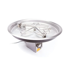 HPC Round Bowl Standard Gas Fire Pit Insert with On/Off Electronic Ignition