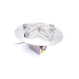 HPC Round Flat Gas Fire Pit Insert with Match Lit Ignition