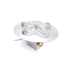 HPC Round Flat Gas Fire Pit Insert with Match Lit Ignition