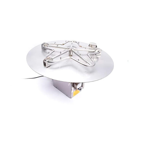 HPC Round Flat Gas Fire Pit Insert with Match Lit Ignition