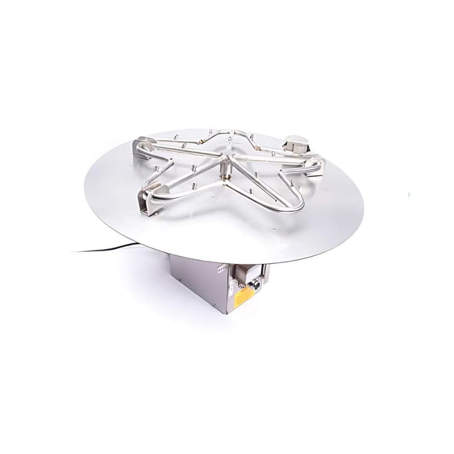 HPC Round Flat Gas Fire Pit Insert with Match Lit Ignition