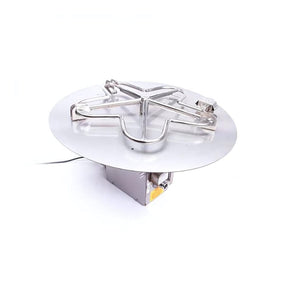 HPC Round Flat Torpedo Gas Fire Pit Insert with On/Off Electronic Ignition