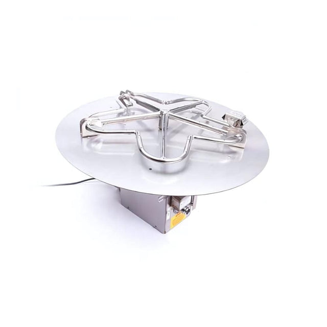 HPC Round Flat Torpedo Gas Fire Pit Insert with On/Off Electronic Ignition