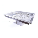 HPC Square Bowl Gas Fire Pit Insert with Hi/Lo Electronic Ignition and Standard Burner