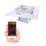 HPC Square Flat Torpedo Gas Fire Pit Insert with Hi/Lo Smart Electronic Ignition App - lifestyle view