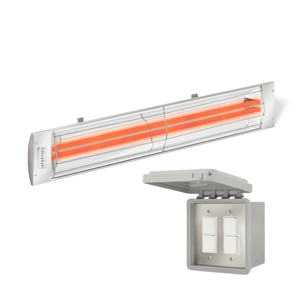 Infratech CD Series 39-Inch 5000W Dual Element Infrared Electric Heater With Duplex Switch